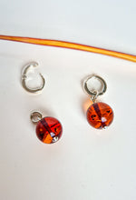 Load image into Gallery viewer, Silver 925 Earrings with Cognac Colour Baltic Amber "Sun Stories"
