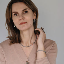 Load image into Gallery viewer, Elegant Silver 925 Earrings with High Grade Labradorite "The Guardian"