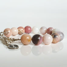 Load image into Gallery viewer, Pink Opal Silver Bracelet for Women "Self Love"