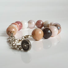 Load image into Gallery viewer, Pink Opal Silver Bracelet for Women "Self Love"