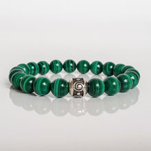 Load image into Gallery viewer, Malachite A+ Silver Bracelet for Women "Abundance"