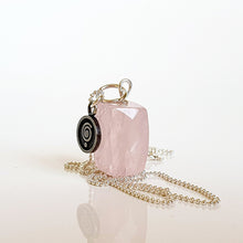 Load image into Gallery viewer, Pink Quartz from Madagascar Silver Pendant "Tenderness"