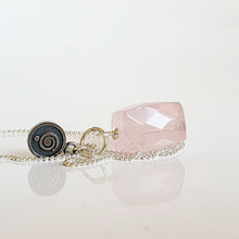 Load image into Gallery viewer, Pink Quartz from Madagascar Silver Pendant "Tenderness"