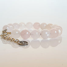 Load image into Gallery viewer, Set of Pink Quartz Silver 925 Necklace  and Bracelet "Tenderness"