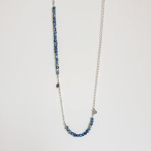 Load image into Gallery viewer, Kyanite A+ from Brasil Set of Silver Bold Puzzle Necklace and Bracelet "Elevation"
