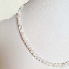Load image into Gallery viewer, Set of Moonstone A+ Delicate Silver Bracelet and Necklace for Women "Intuition"