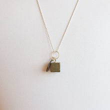 Load image into Gallery viewer, Pyrite Pendant with Chain for Women Silver 925 "Positive vibe"