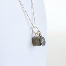 Load image into Gallery viewer, Pyrite Pendant with Chain for Women Silver 925 "Positive vibe"