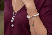 Load image into Gallery viewer, Pink Quartz Adjustable Silver Bracelet for Women "Tenderness"