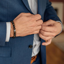 Load image into Gallery viewer, Obsidian Bracelet for Men - Vytis | Lina Snara